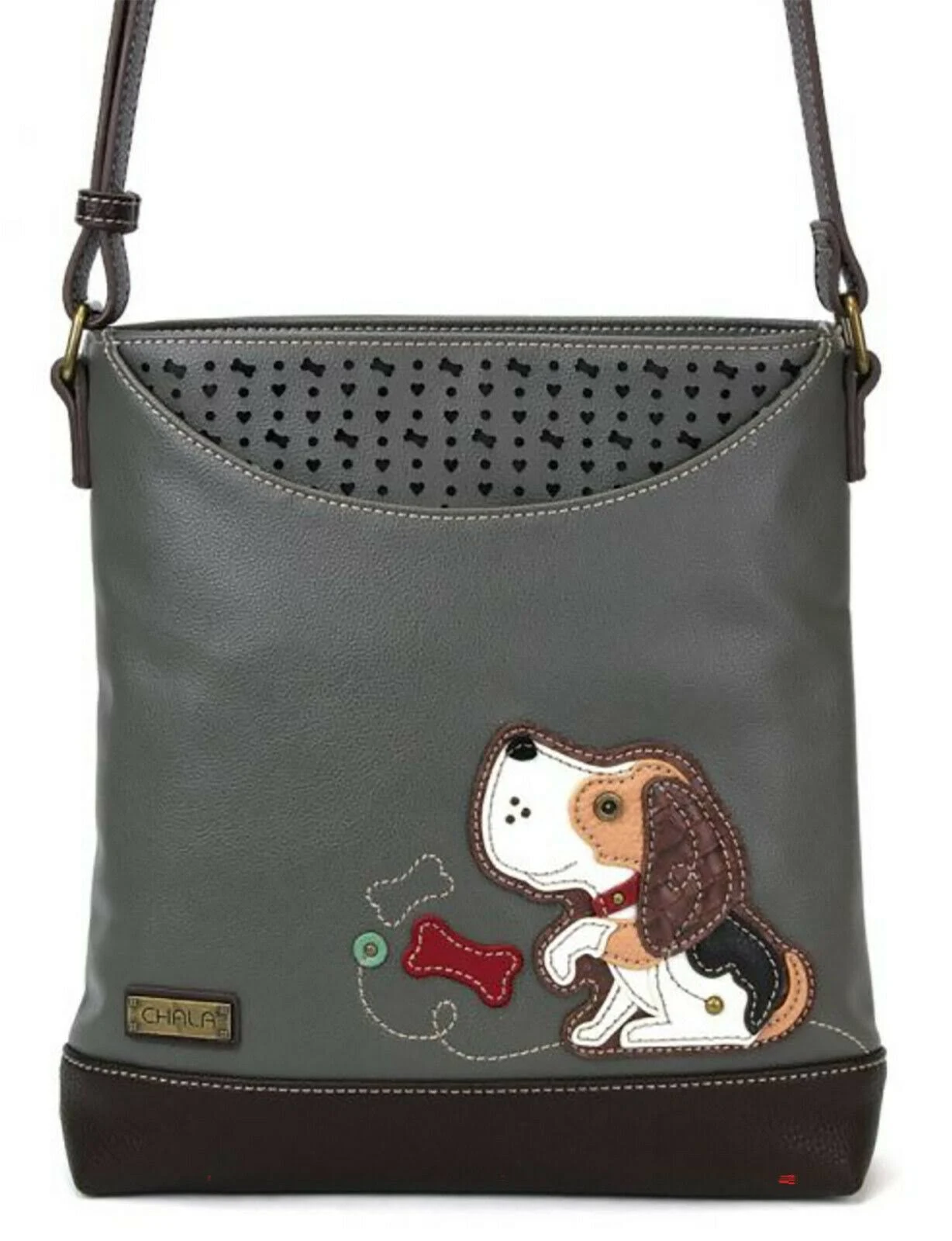 Chala Puppy Dog Crossbody Sweet Messenger Bag Mid-Size Vegan Leather ...