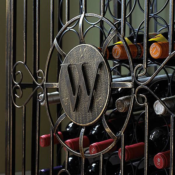 Wine Enthusiast 84 Bottle Antiqued Steel Wine Jail Console Wellnestcares