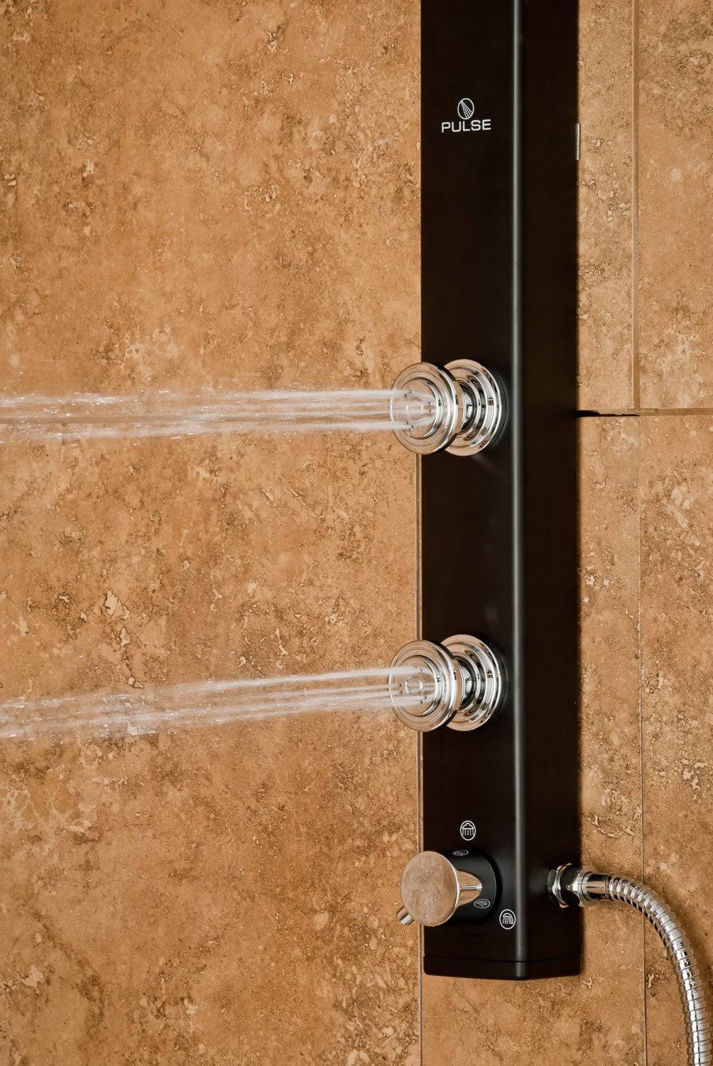 Pulse ShowerSpas 1020 Splash Shower System, Black Wellnestcares