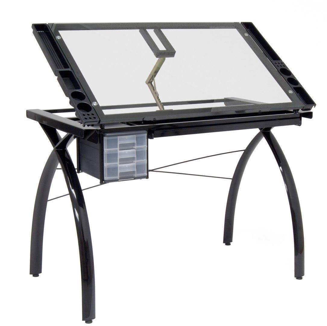 Studio Designs 10072 Futura Craft Station Black Clear Glass Studio Designs 10072 Futura Craft Station Black Clear Glass