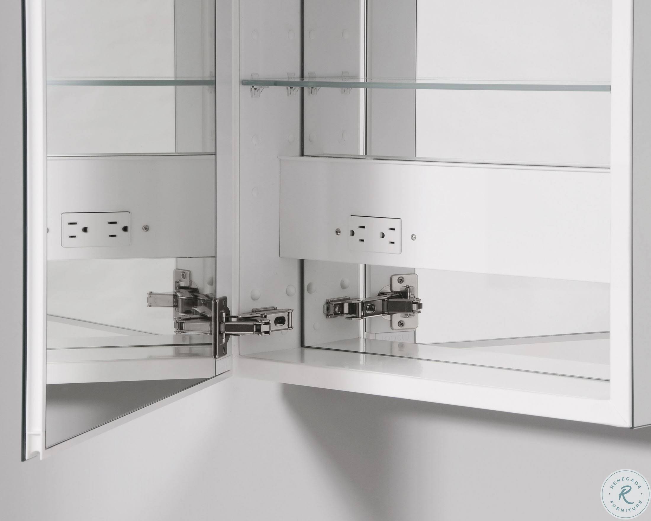 Robern PLM1634GBARE Pl Series Medicine Tinted Gray Wellnestcares