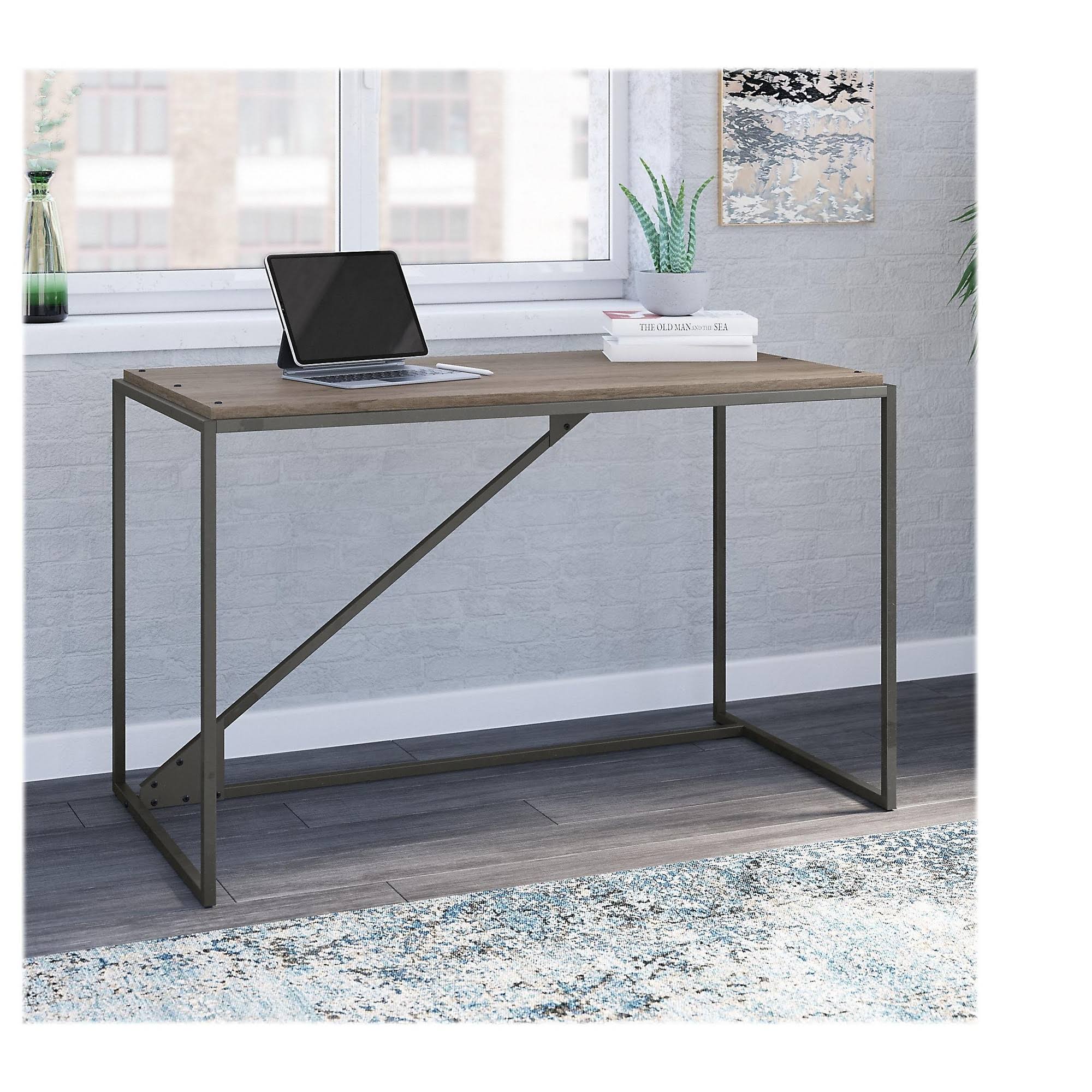 Bush Furniture Refinery 50W Industrial Desk in Restored Gray ...