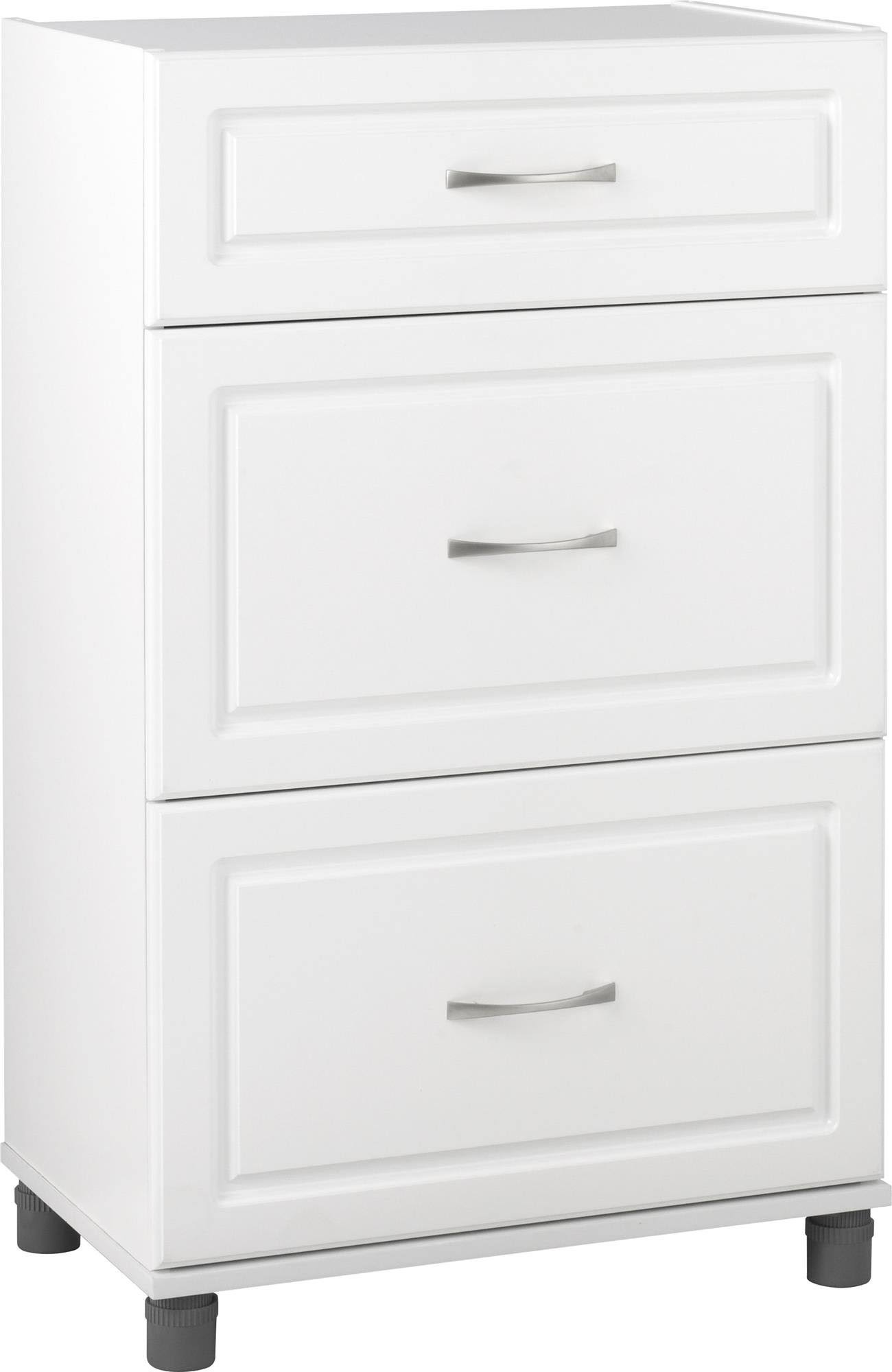 Ameriwood Home System Build Kendall 3Drawer Storage White