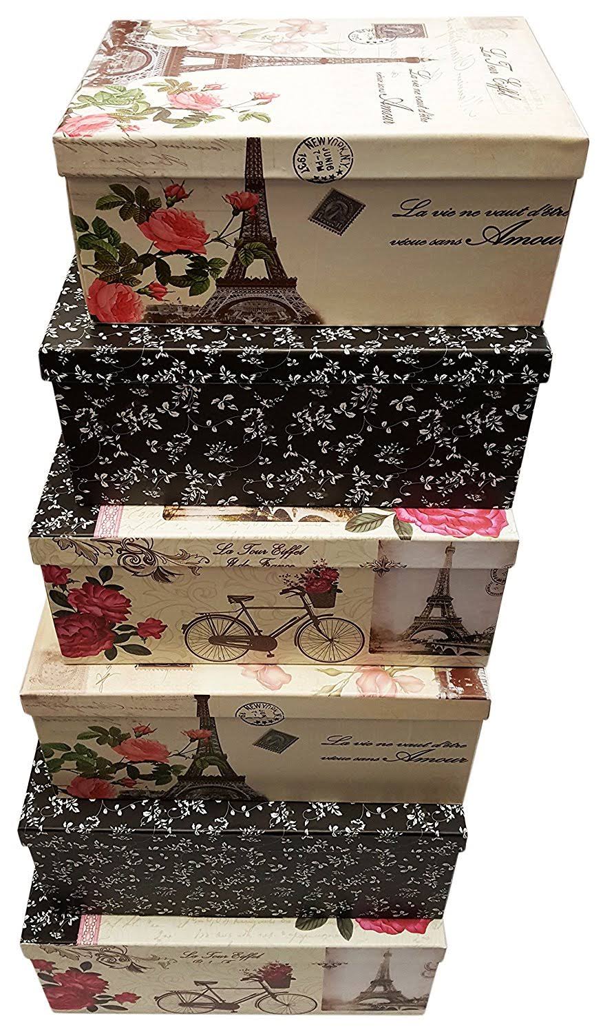 Alef Elegant Decorative Themed Extra Large Nesting Gift Boxes -6 Boxes ...