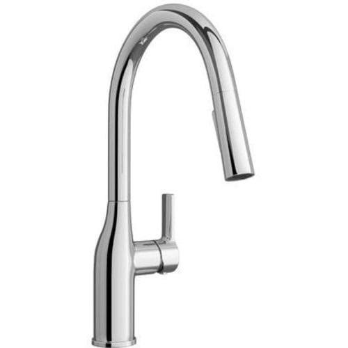 PROFLO PFXC3512 1.8 GPM Single Hole Pull Down Kitchen Faucet, Silver ...