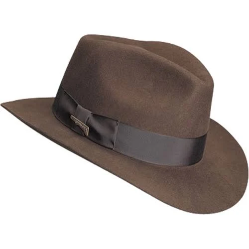 Indiana Jones Fur Felt Fedora, Brown, Large - Wellnestcares