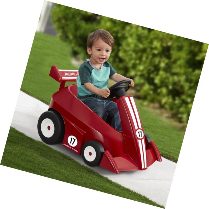 Radio Flyer Grow with Me Racer Battery Powered Ride on with Parent