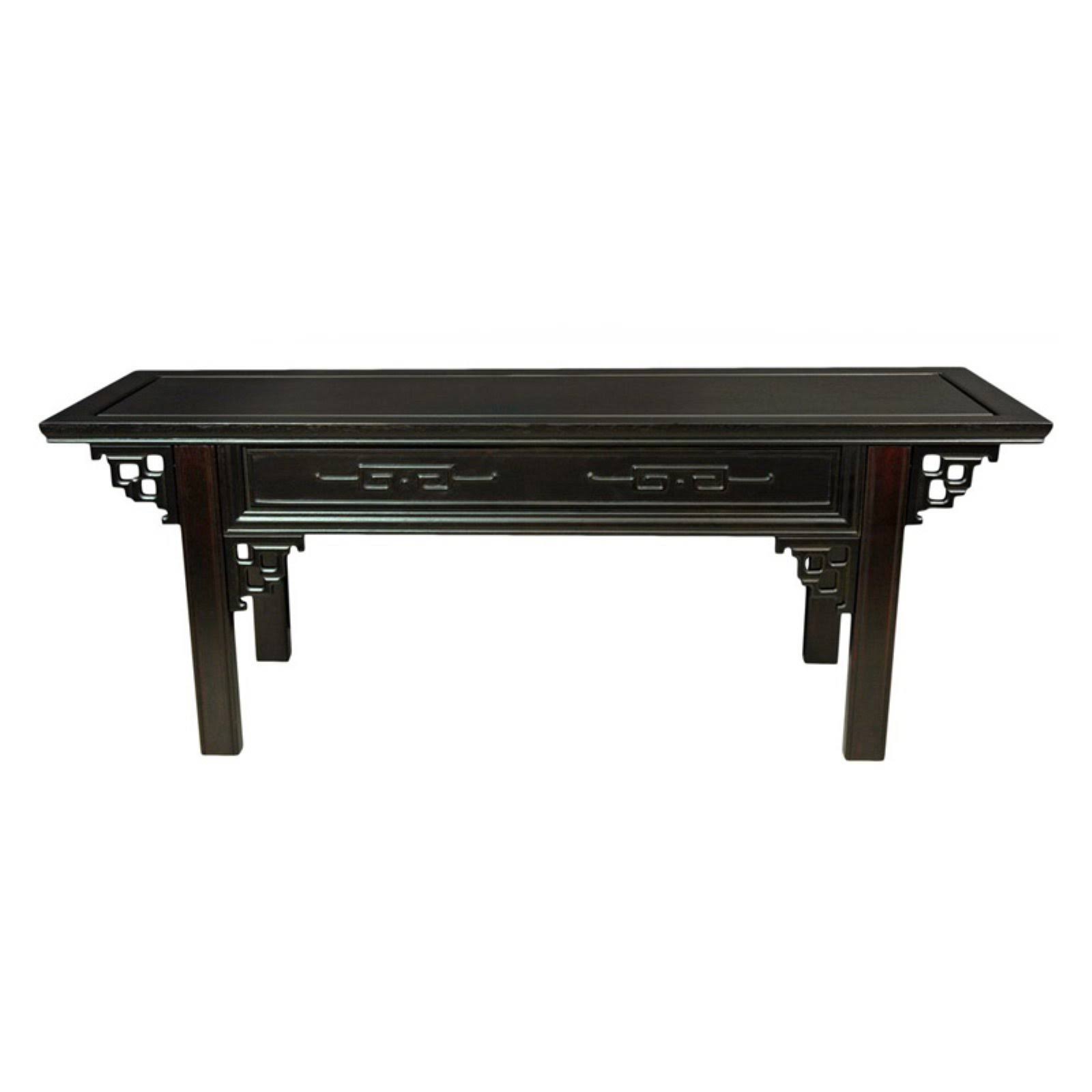 Oriental Furniture Rosewood Japanese Altar Bench - Wellnestcares