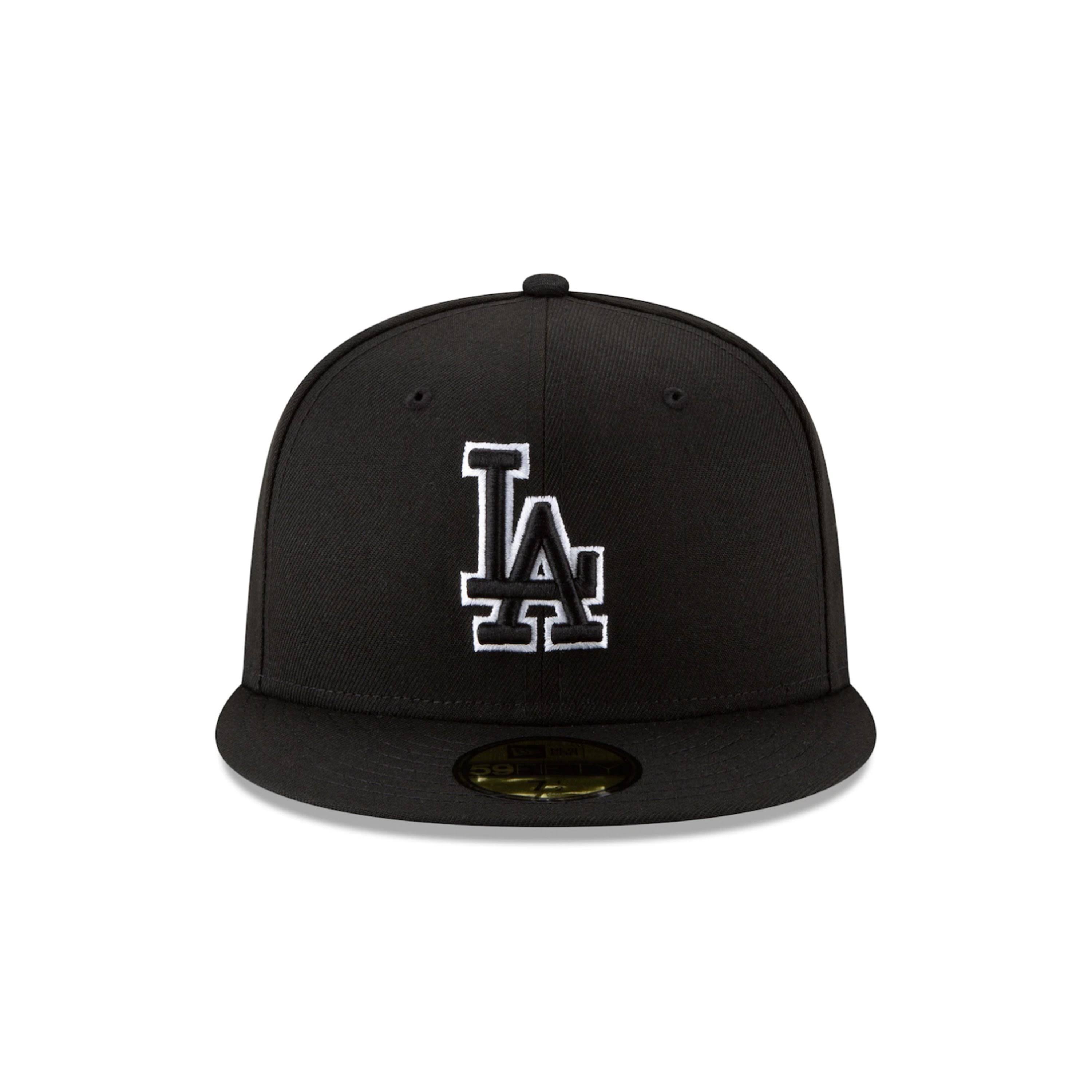 Los Angeles Dodgers New Era B-Dub 59FIFTY Fitted Hat - Black ...