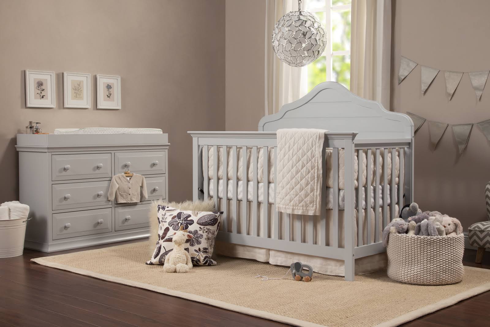 Davinci Flora 4in1 Convertible Crib Fog Grey Wellnestcares