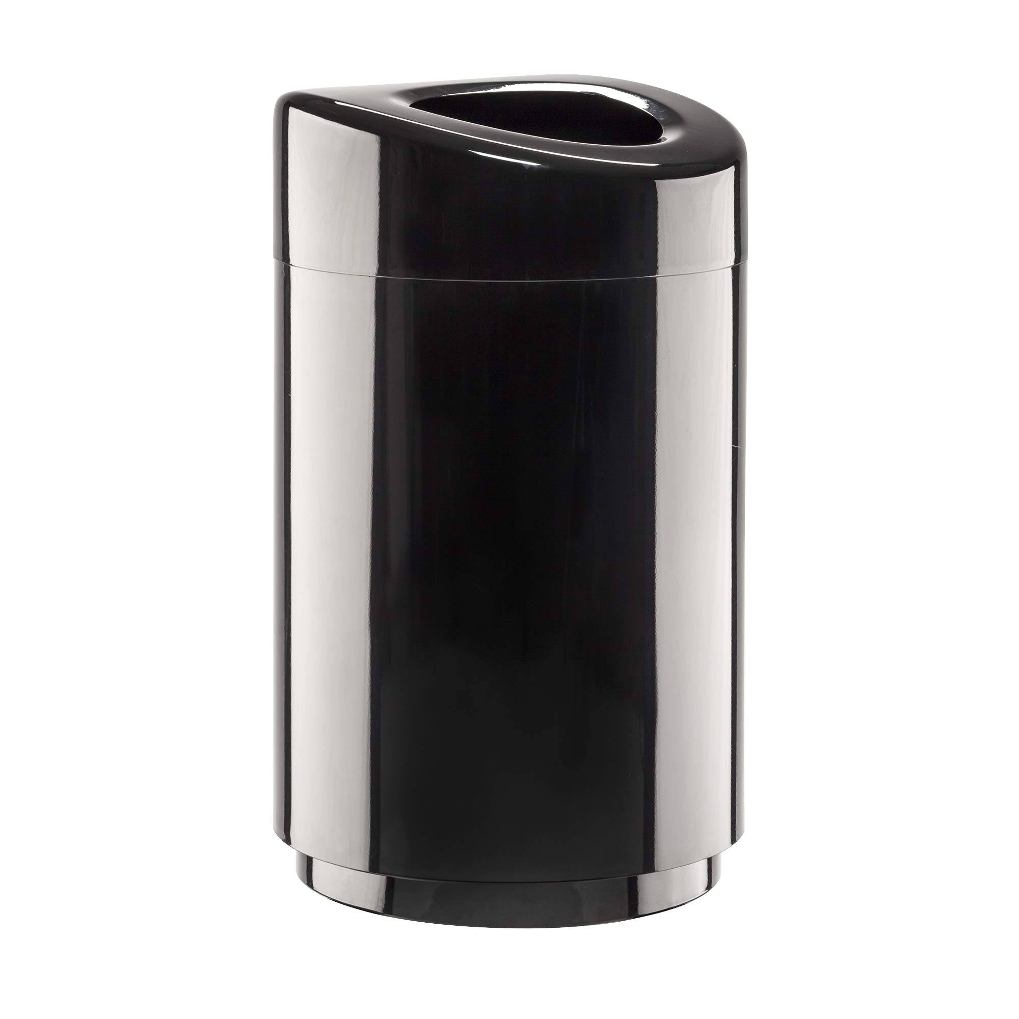 Safco 30 gal. Open Top Waste Receptacle Black Wellnestcares