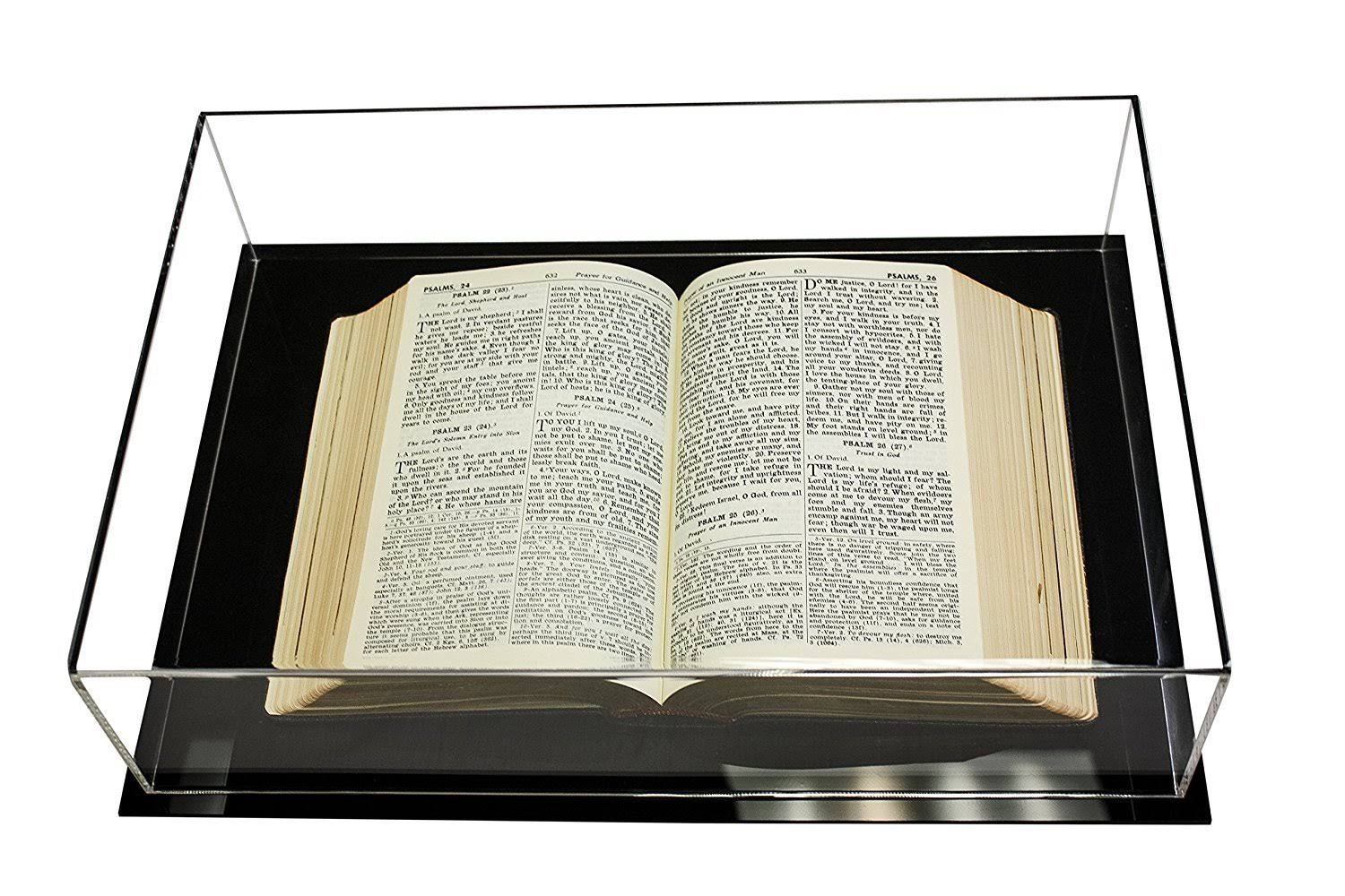 Deluxe Clear Acrylic Book Display Case (a030a) Wellnestcares