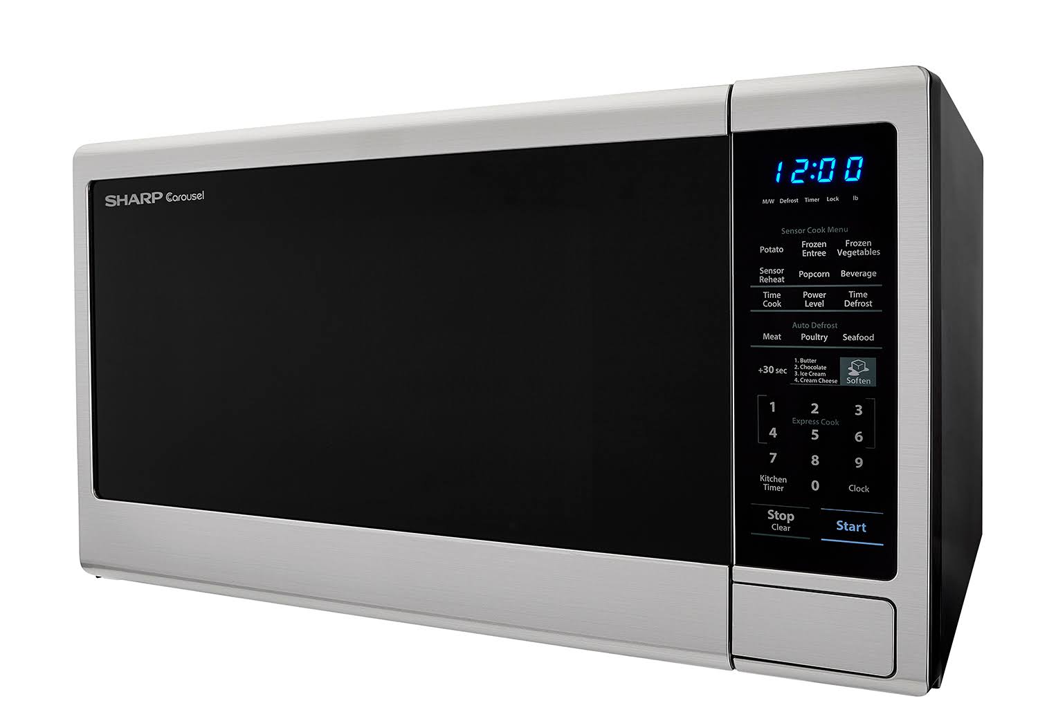SMC1443CM Sharp 1.4 Cu. ft. 1000W Black Carousel Countertop Microwave