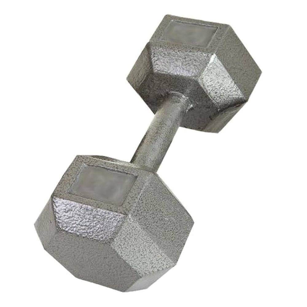 USA Sports Solid Gray Cast Iron Hex Dumbbell - 70 lb - Wellnestcares