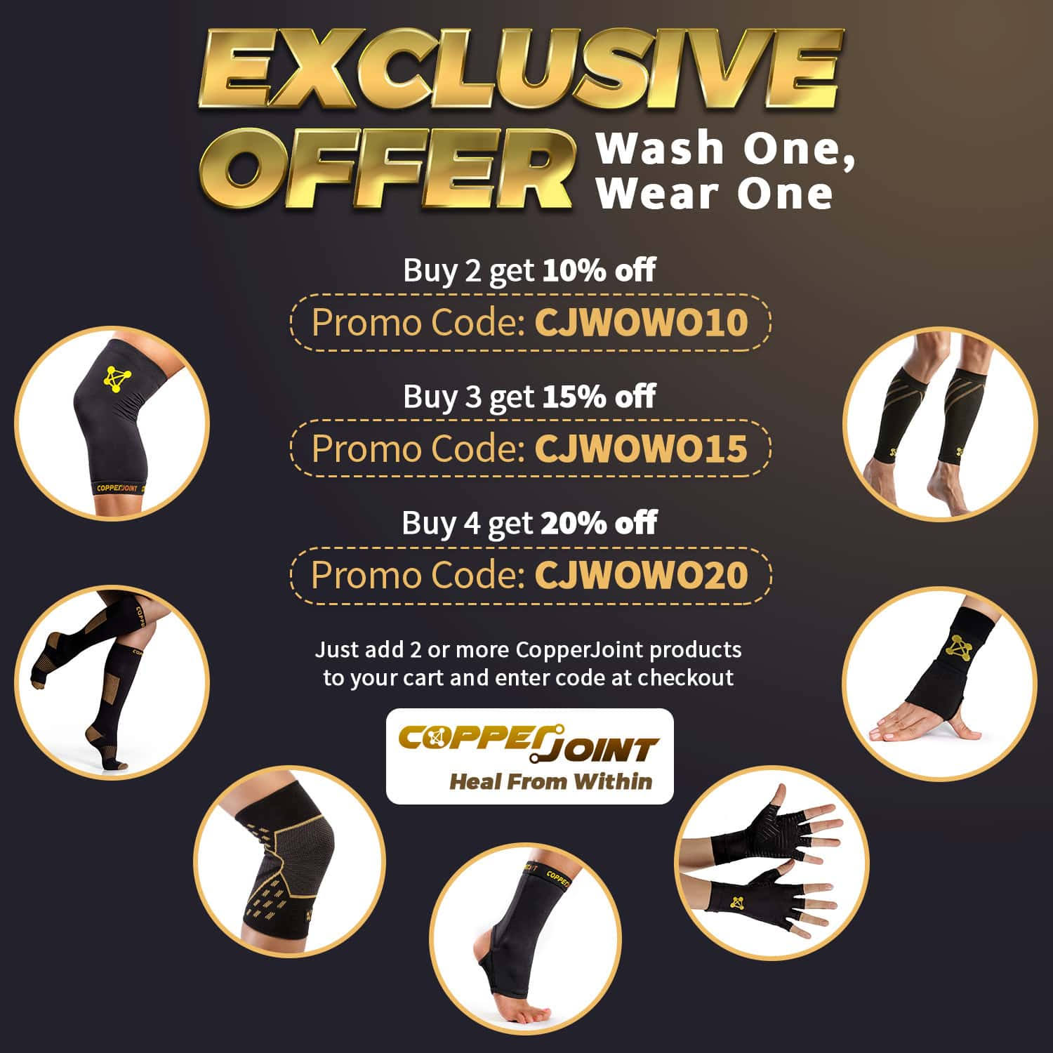 CopperJoint Copper Infused Compression Elbow Sleeve High Wellnestcares