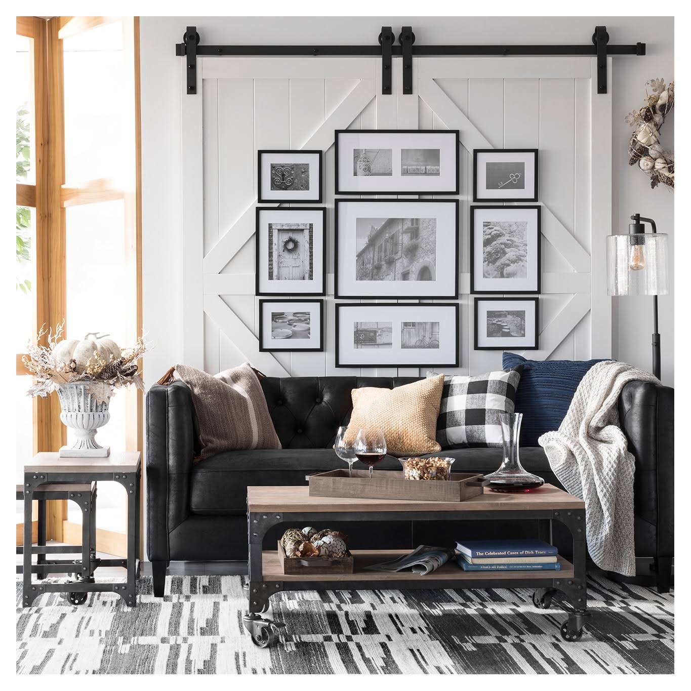 Hudson Floor Lamp (Includes LED Light Bulb) Black Threshold