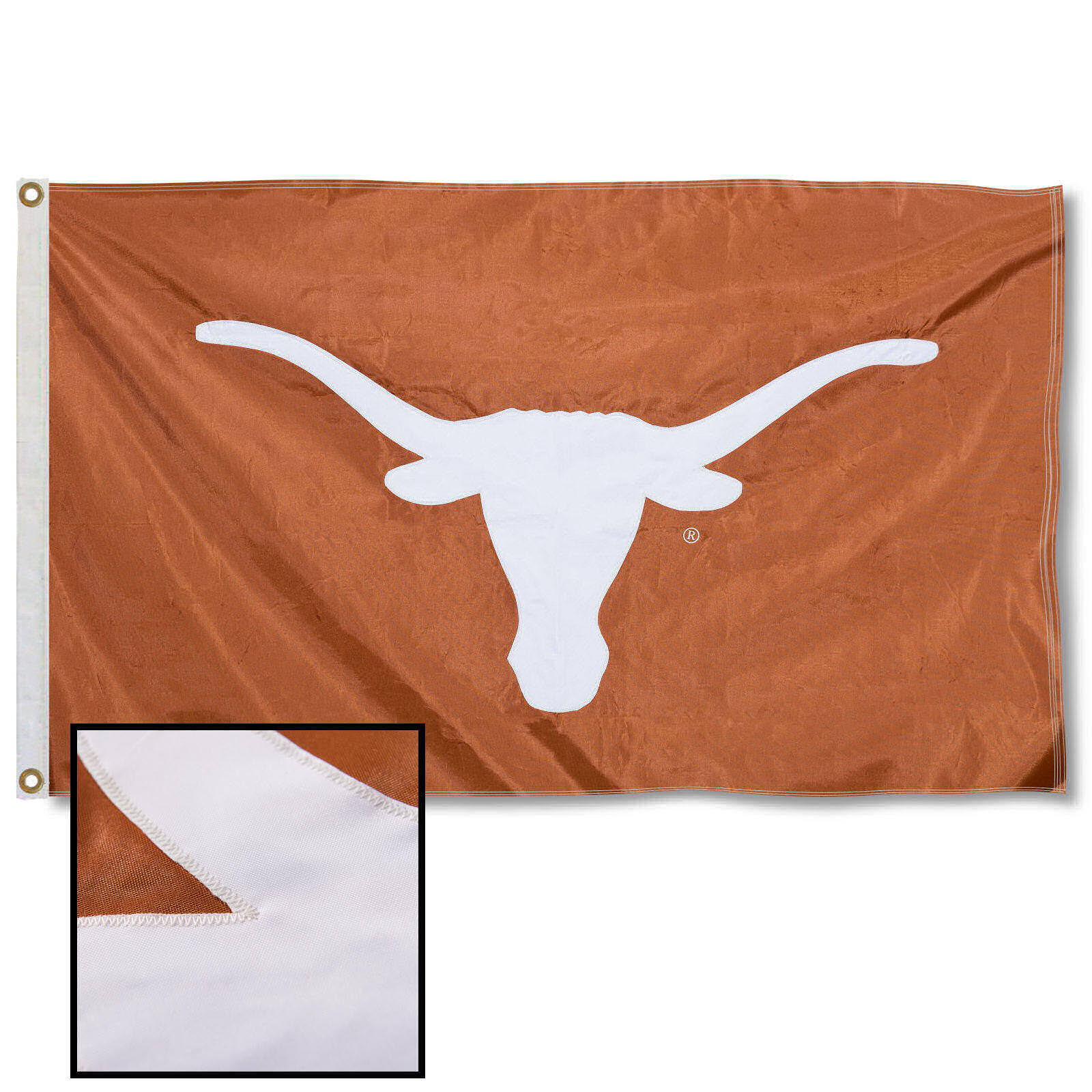Texas Longhorns Nylon Embroidered Flag Wellnestcares
