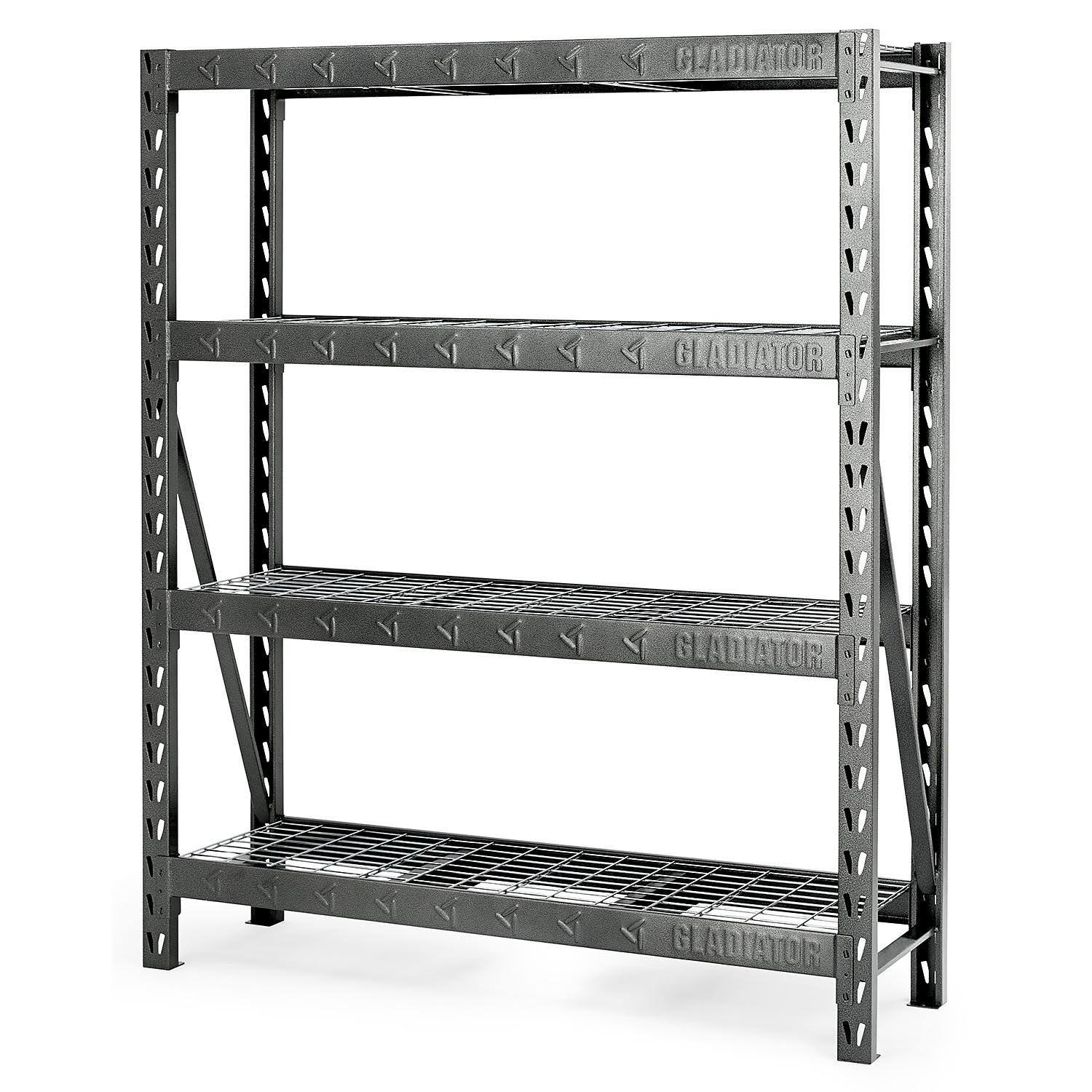 Gladiator 60 Inch 4 Shelf Welded Steel Garage Shelving Unit Wellnestcares