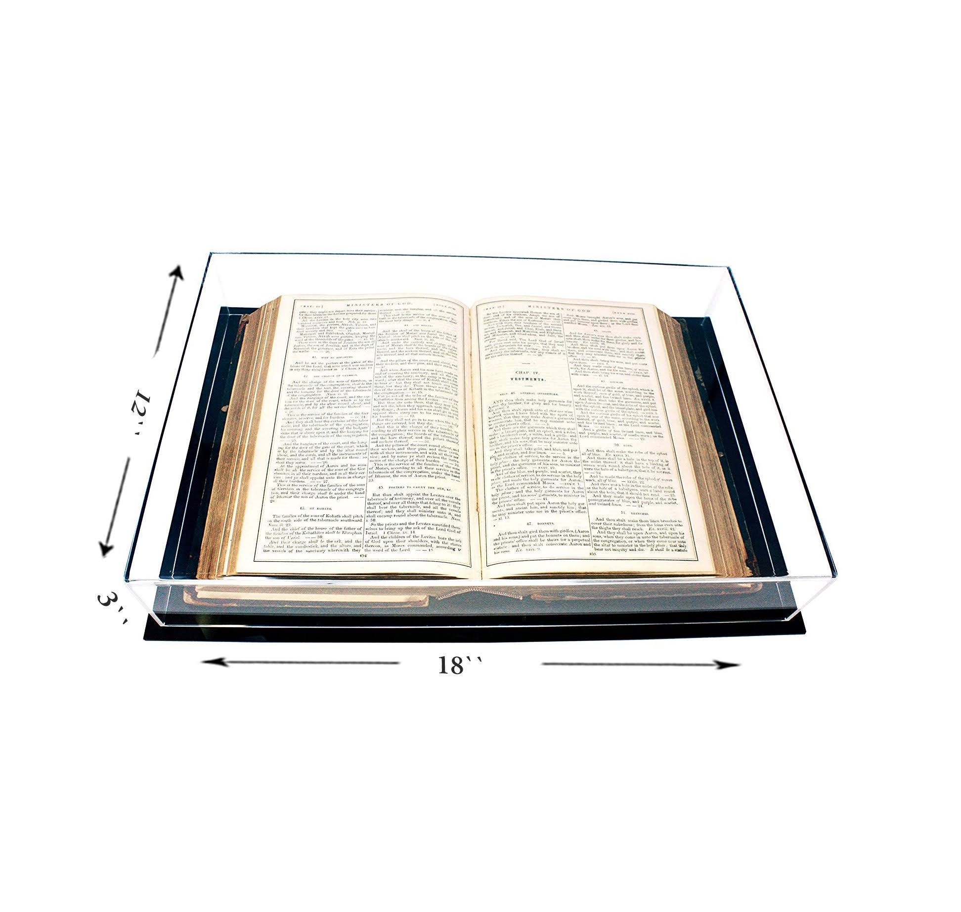 Deluxe Clear Acrylic Book Display Case (a030a) Wellnestcares