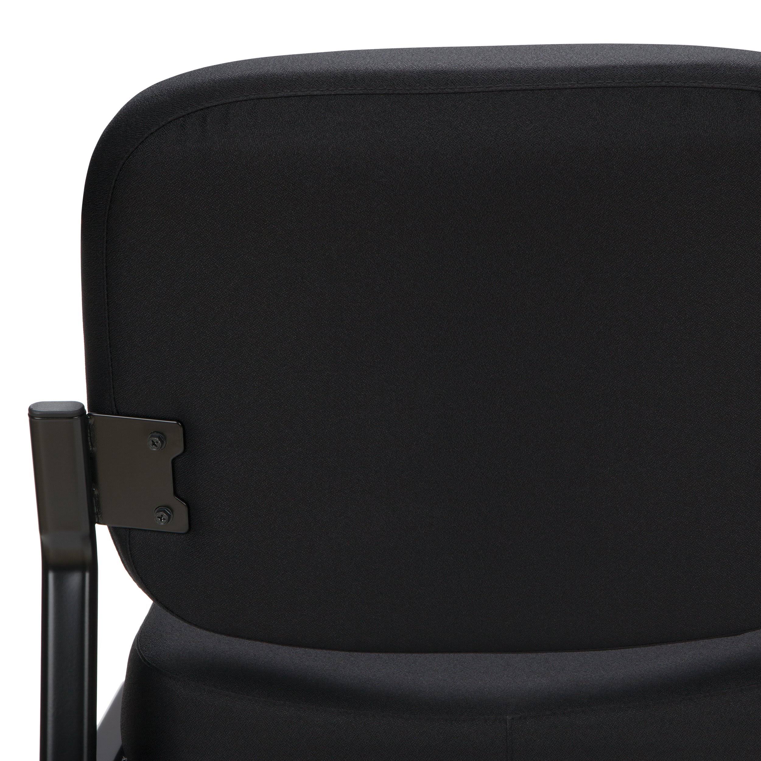 Ofm Big and Tall Armless Guest/Reception Chair, Black - Wellnestcares