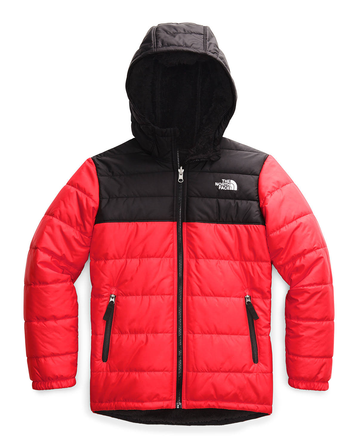 The North Face Boys' Mount Chimborazo Reversible Hoodie, Medium, Red