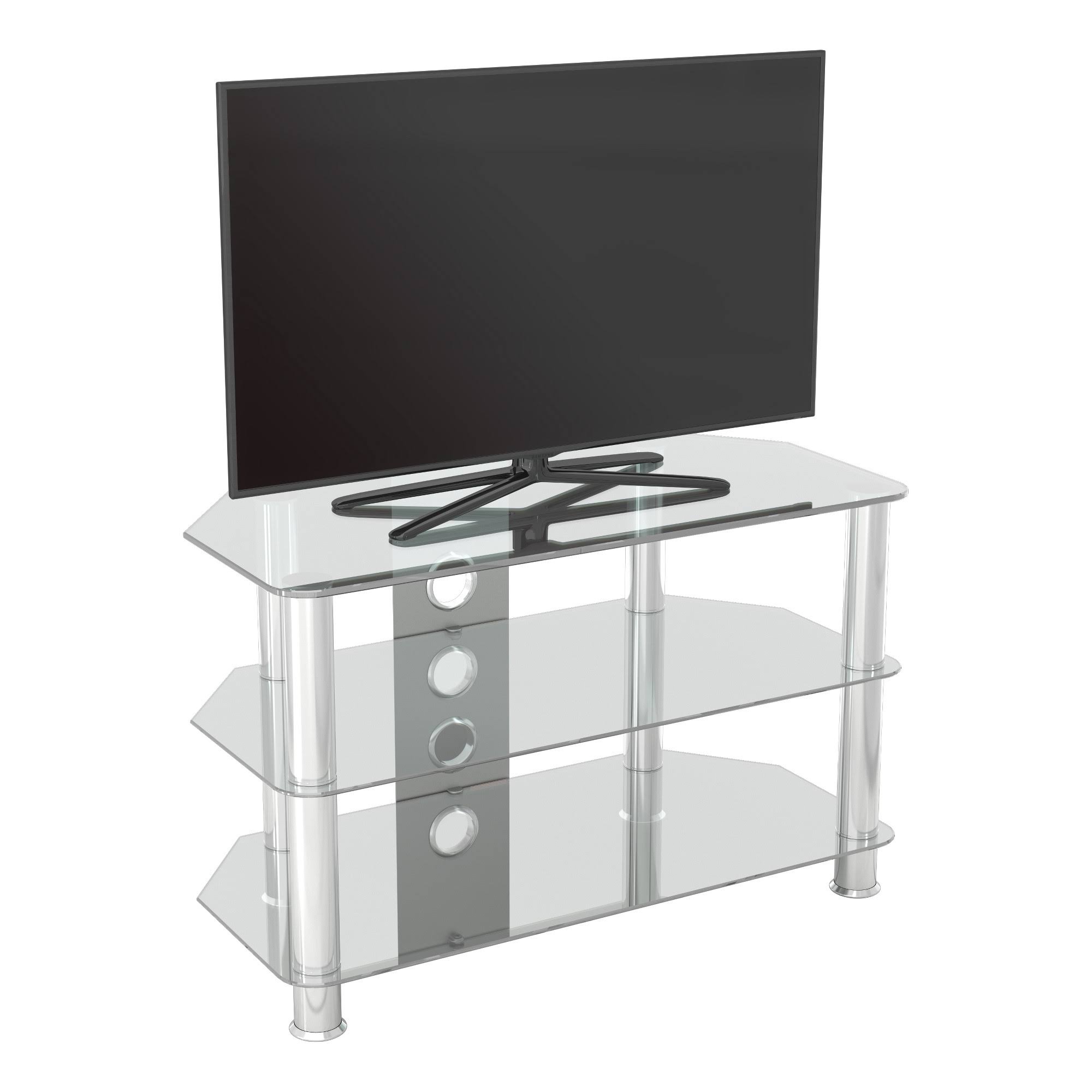 AVF SDC800CMCCA Up to 42x22 Classic Corner Glass TV Stand with Cable