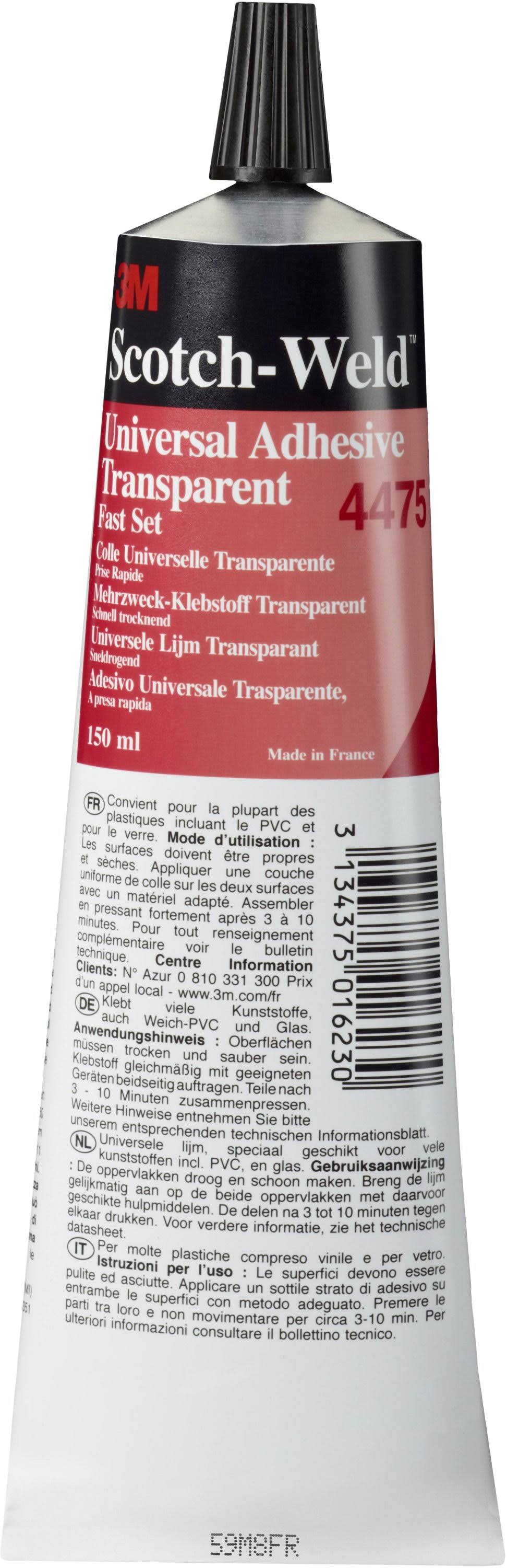 3M 4475 Clear Industrial Plastic Adhesive, 1 Quart Wellnestcares