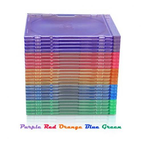 200 Slim Assorted Color CD Jewel Cases Wellnestcares