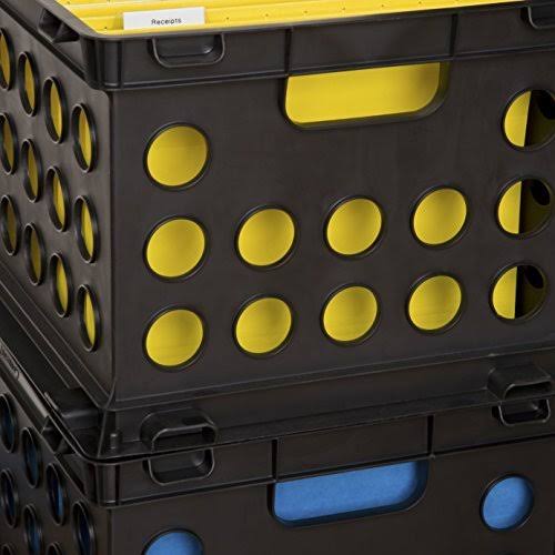 Sterilite 16939006 File Crate, Black, 6Pack Wellnestcares