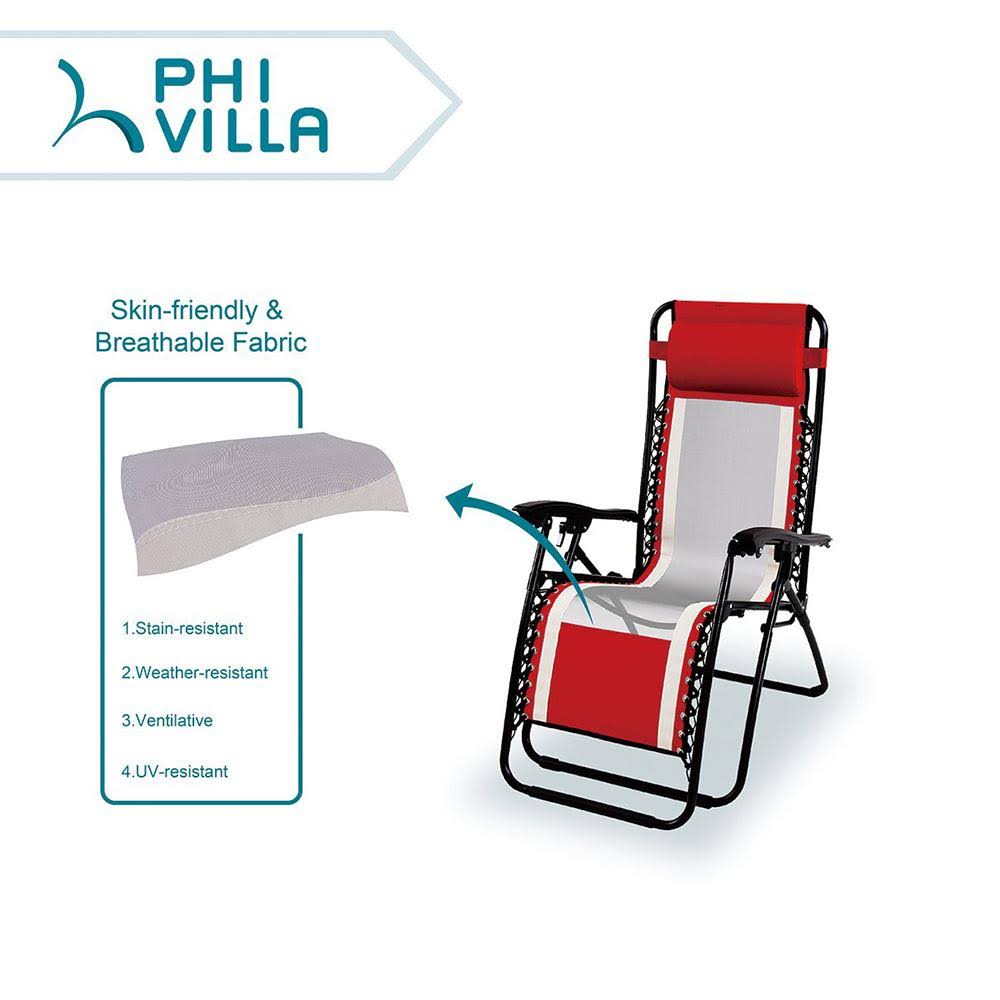 Phi Villa Mesh Zero Gravity Lounge Chair Wellnestcares