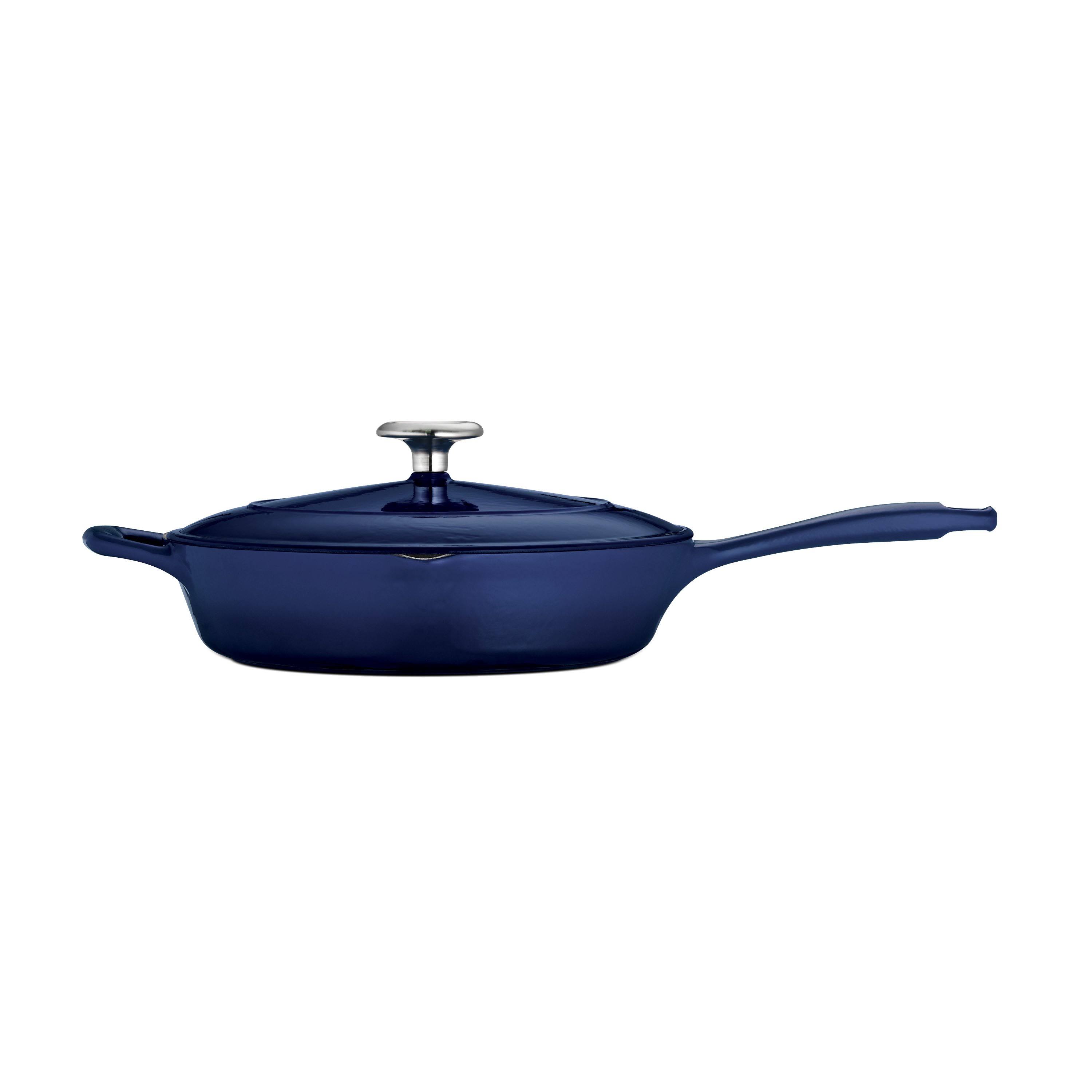 Tramontina Gourmet Enameled Cast Iron Covered Skillet Gradated Cobalt