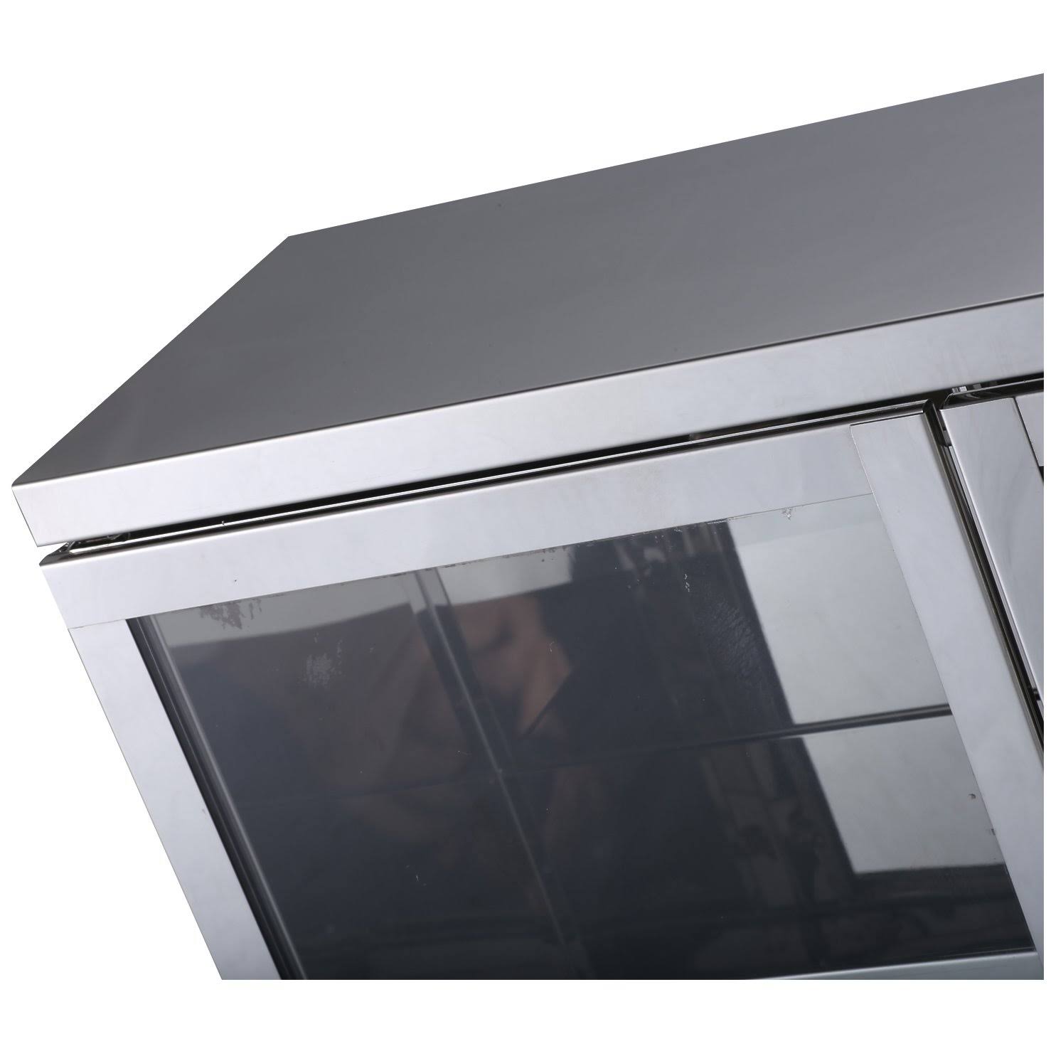 Vertical 24x22 Stainless Steel Bathroom Wall Mounted Glass