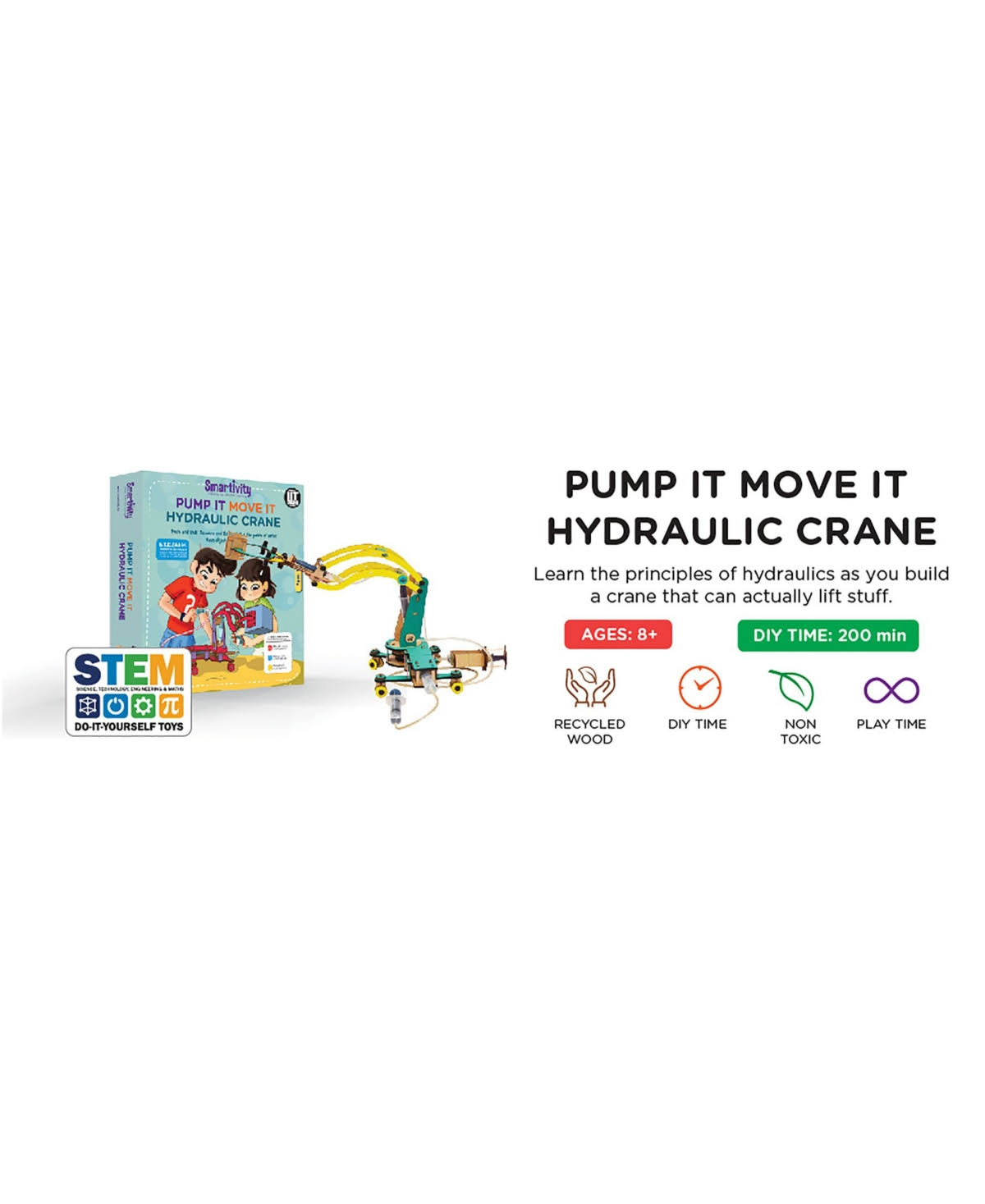 Smartivity Hydraulic Crane Engineering Building Set for Kids