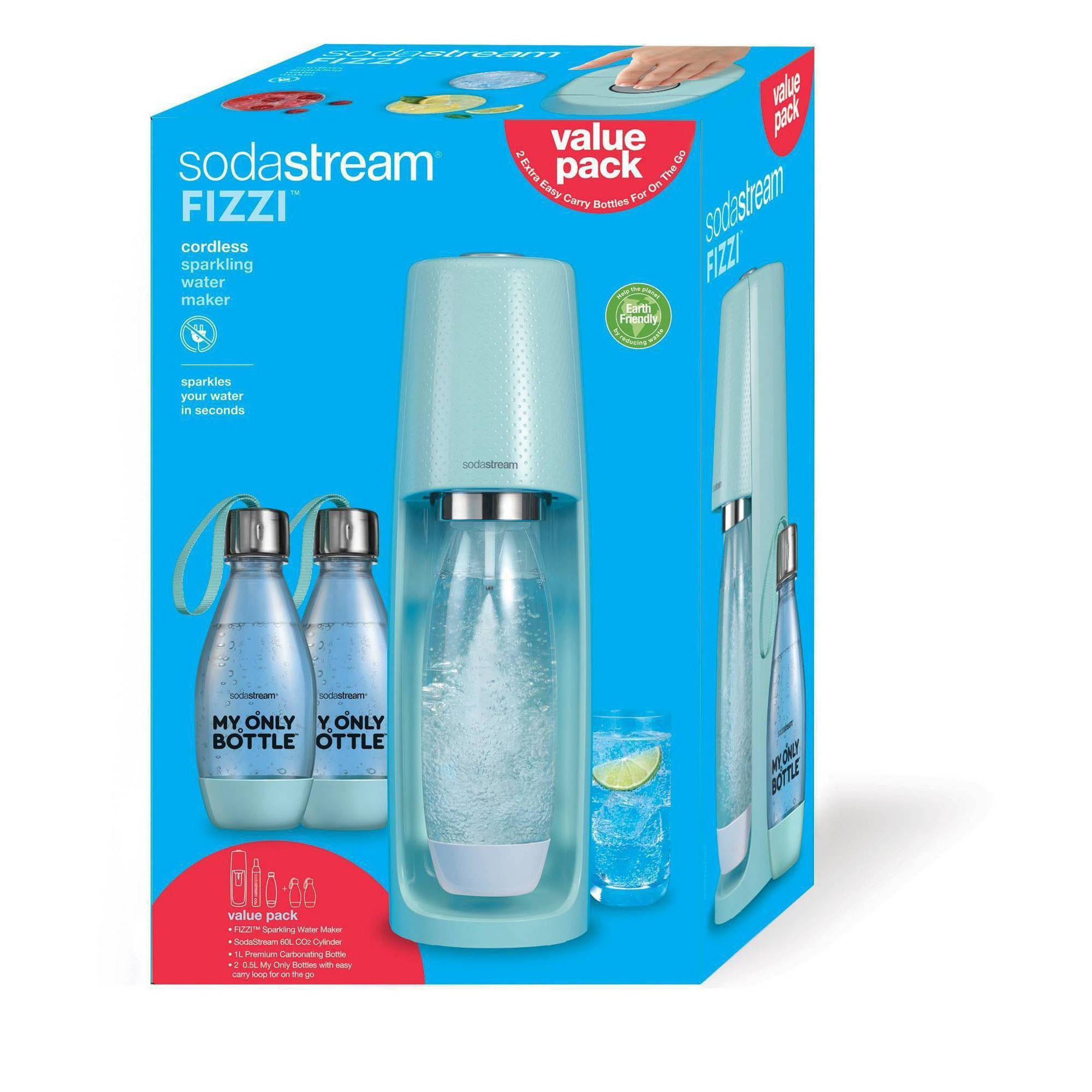 Sodastream Fizzi Soda Maker with CO2 Carbonator and 2 Extra Bottles