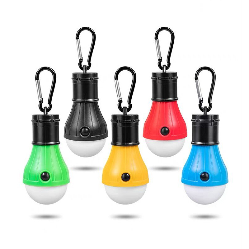 Outdoor tent light spherical camping light 3led portable hook lighting mini emergency camping signal light-Green