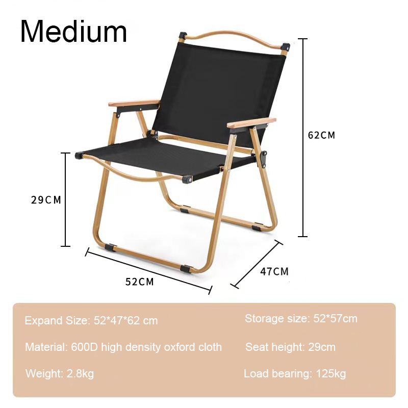 Outdoor portable folding chair fishing folding stool Medium Size