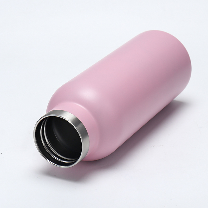 Colorful large mouth sports bottle high quality 304 stainless steel thermos cup outdoor sports water bottle