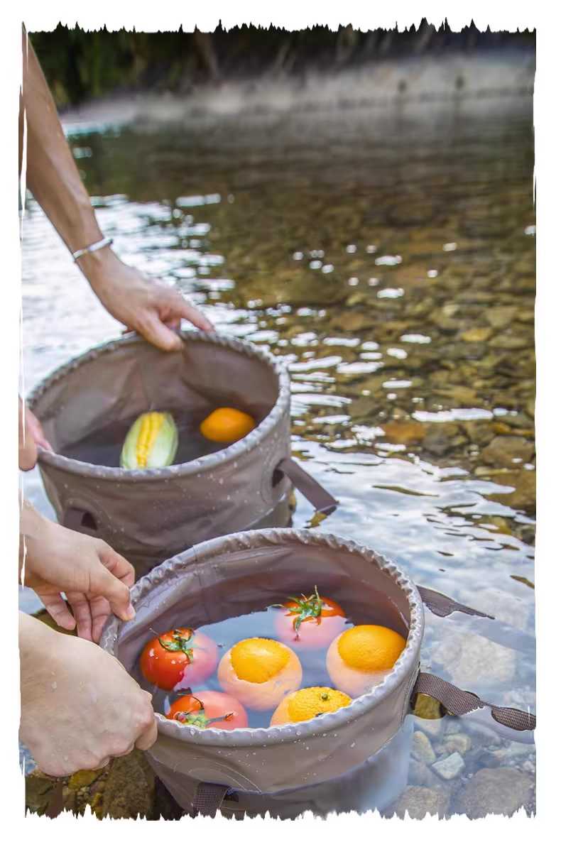 12L Plastic Water Container Storage Bag Portable Collapsible Camping Hiking Boating Fishing Folding Ice Bucket