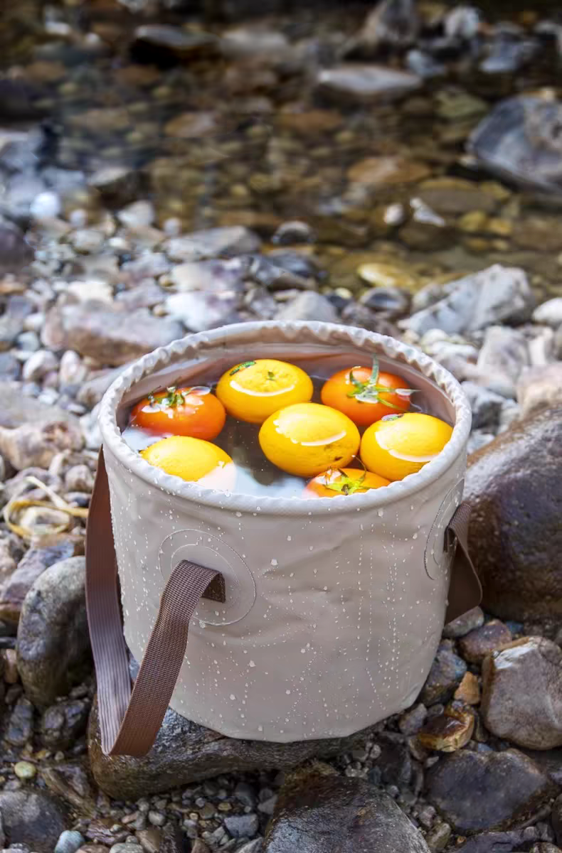 12L Plastic Water Container Storage Bag Portable Collapsible Camping Hiking Boating Fishing Folding Ice Bucket