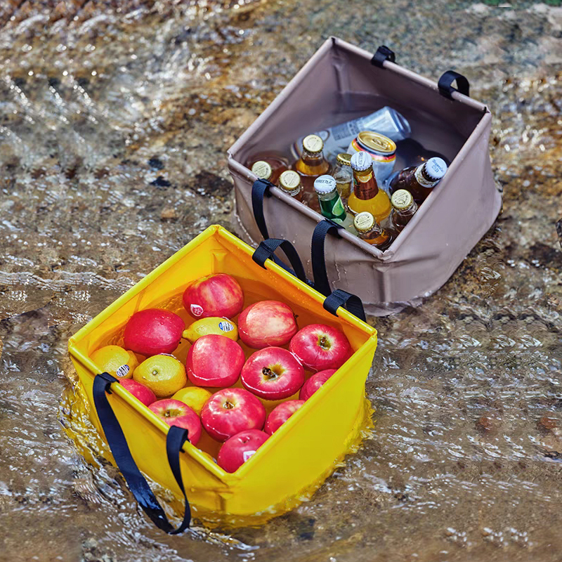 12L Plastic Water Container Storage Bag Portable Collapsible Camping Hiking Boating Fishing Folding Ice Bucket