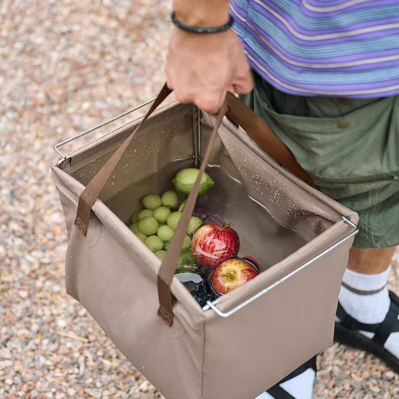Latest Models PVC Water Bucket Folding Wash Basin Outdoor Kitchen Sink Waterproof Storage Container Stainless Steel Frame