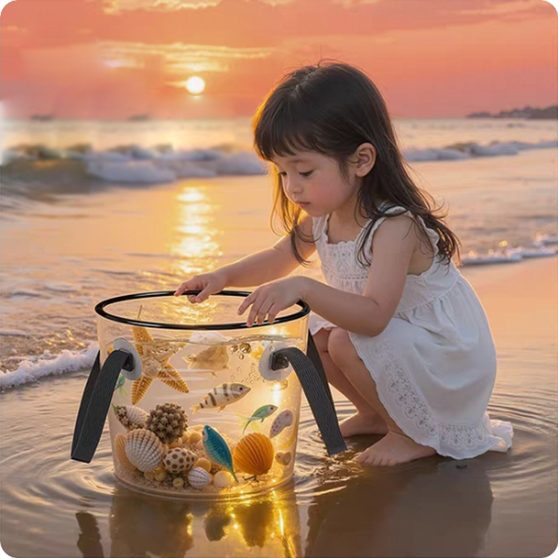 12 Liter Clear Plastic Water Container Storage Bag Portable Foldable Camping Hiking Boating Fishing Folding Ice Bucket