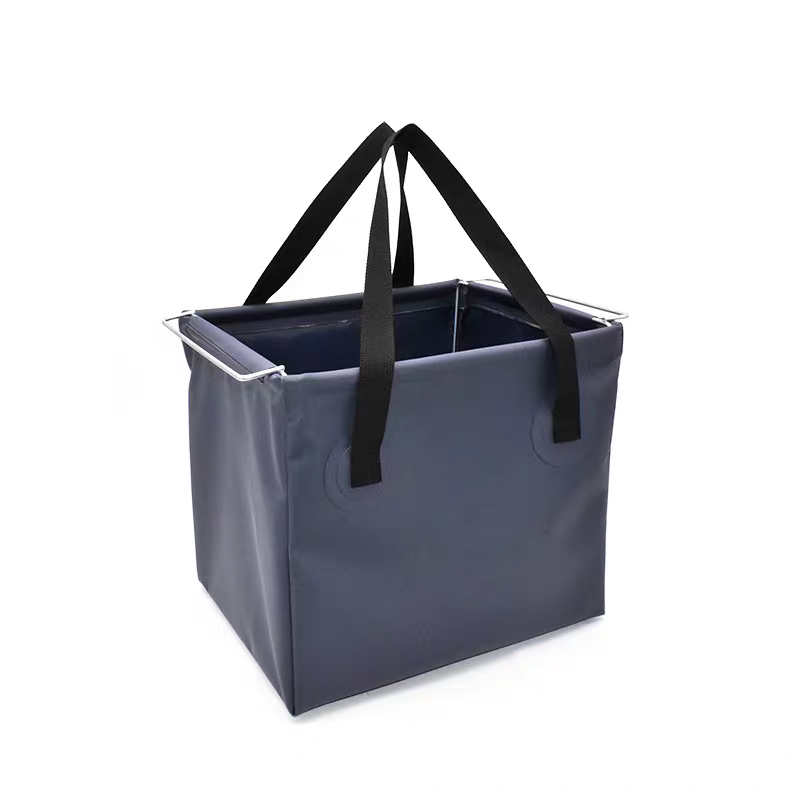 Latest Models PVC Water Bucket Folding Wash Basin Outdoor Kitchen Sink Waterproof Storage Container Stainless Steel Frame
