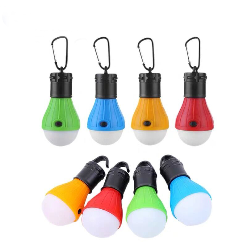 Outdoor tent light spherical camping light 3led portable hook lighting mini emergency camping signal light-Black