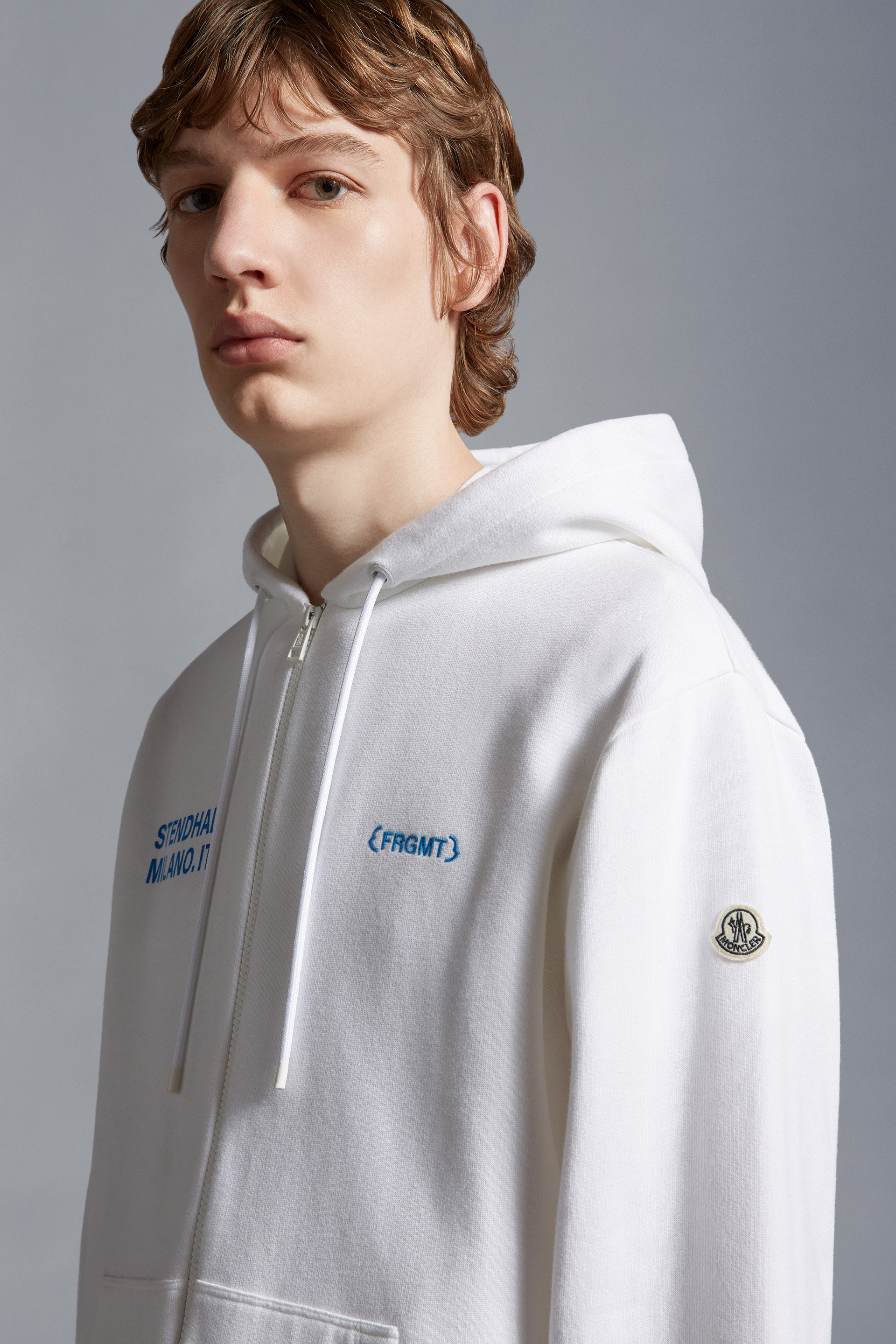 Logo Motif Zip-Up Hoodie