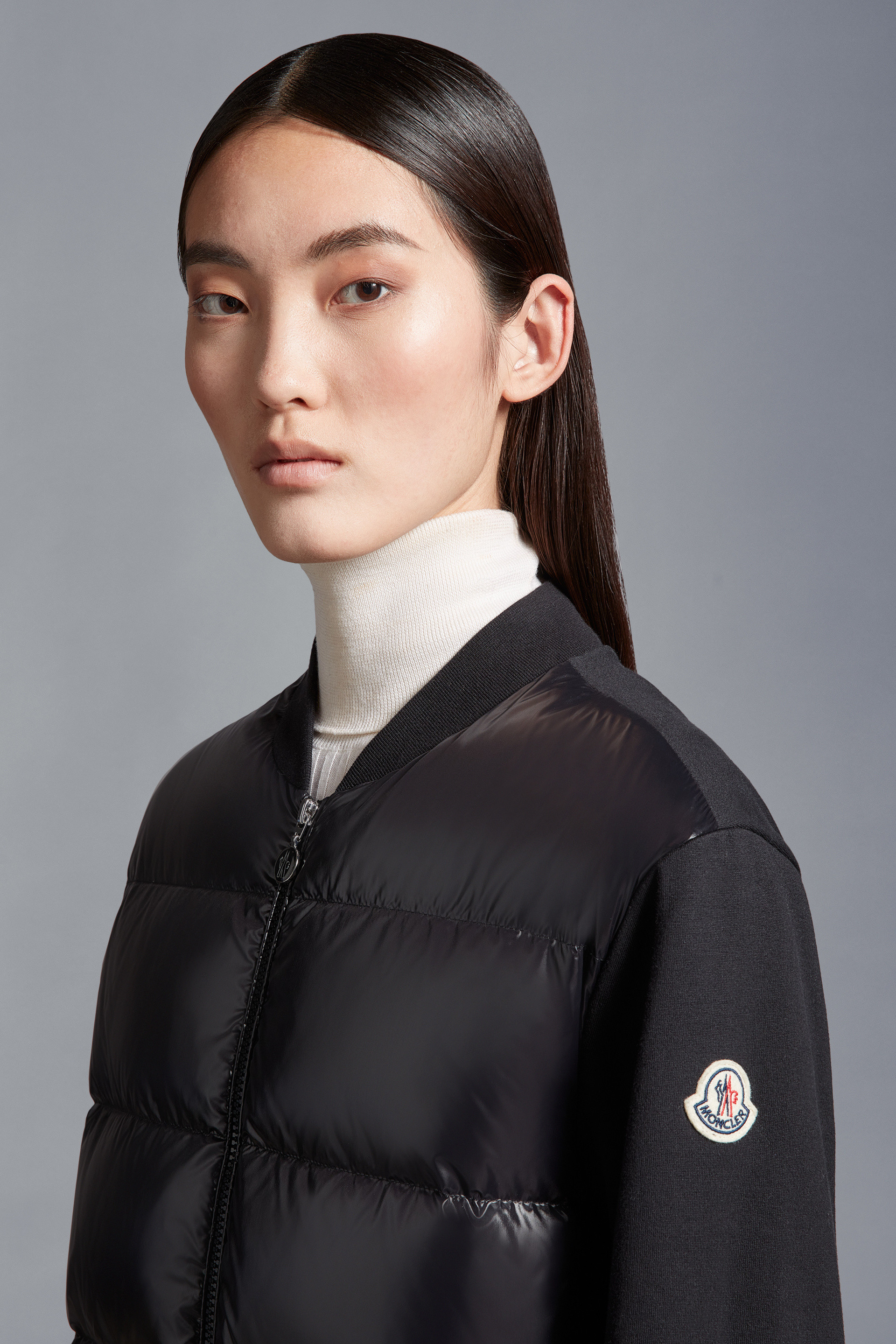 Padded Zip-Up Sweatshirt