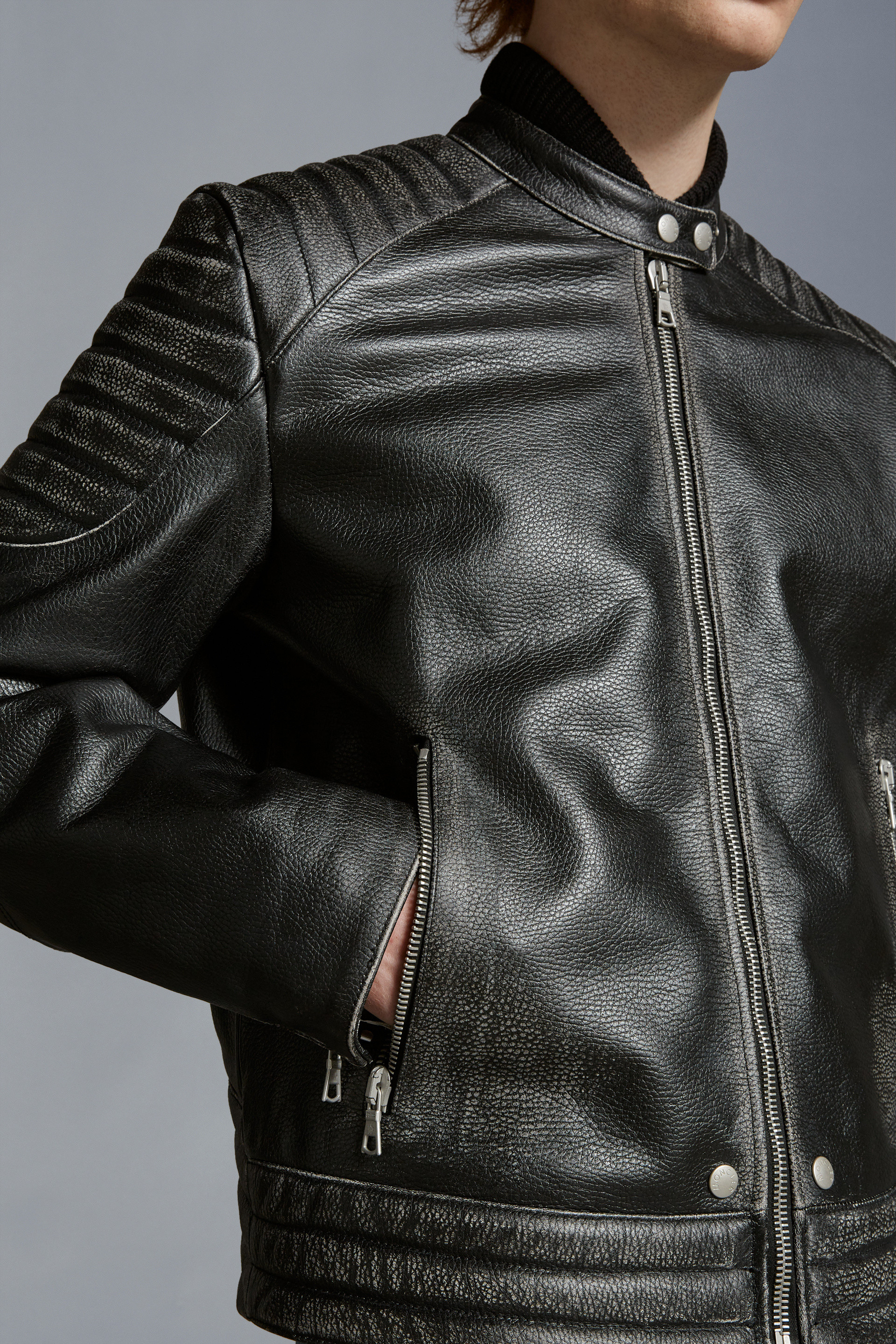 Vicsek Leather Down Jacket