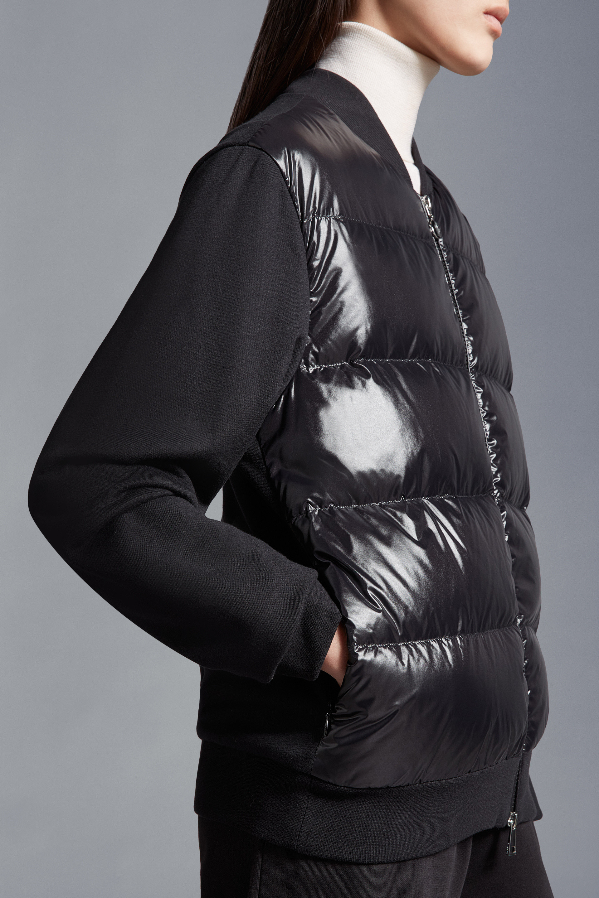 Padded Zip-Up Sweatshirt