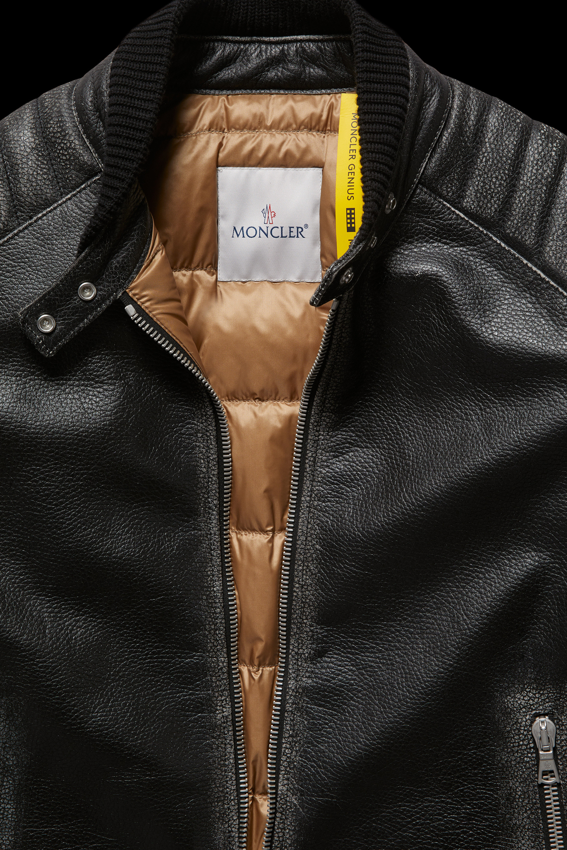 Vicsek Leather Down Jacket