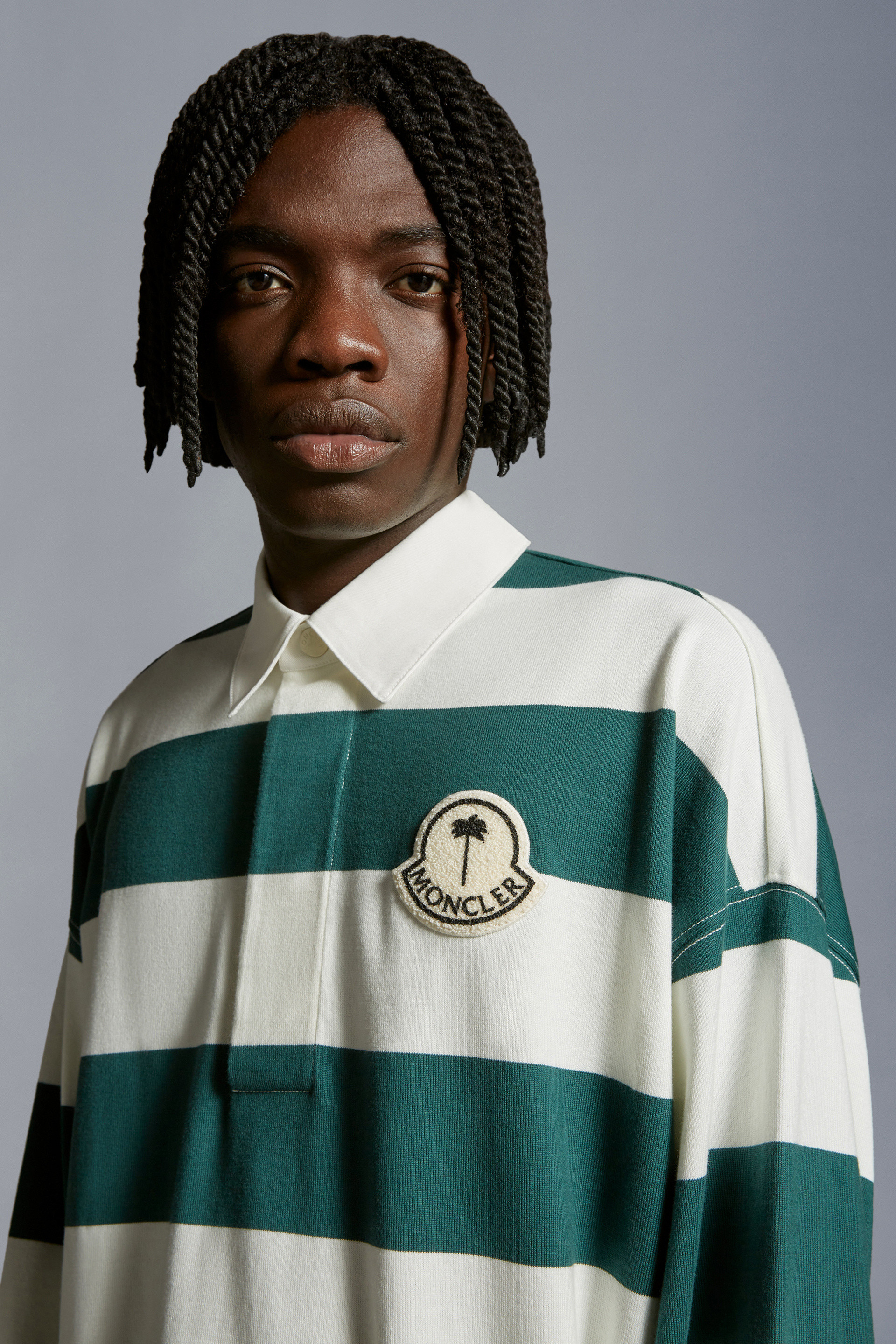 Striped Long Sleeve Polo Shirt